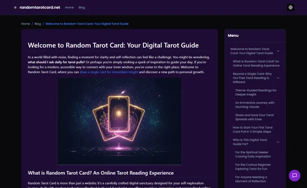 Welcome to Random Tarot Card: Your Digital Tarot Guide