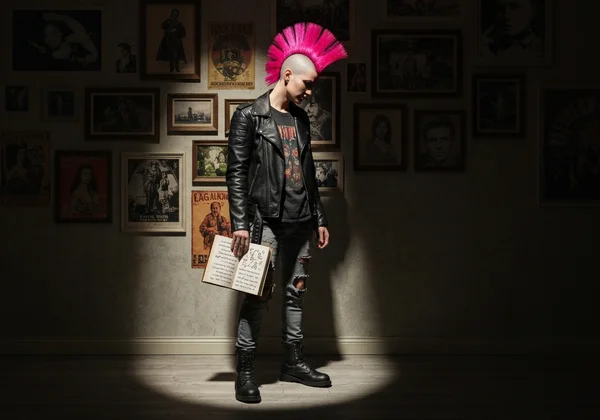 Person looking confused at a tarot card, symbolizing fuzzy insight